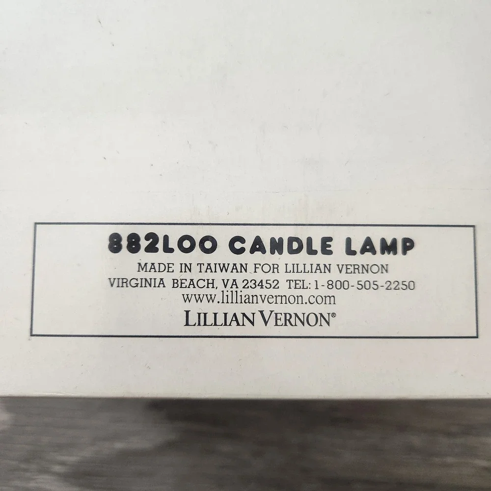 Vintage Lillian Vernon Electric Candle Lamp Set 6‎ Brass Base Christmas 882L00